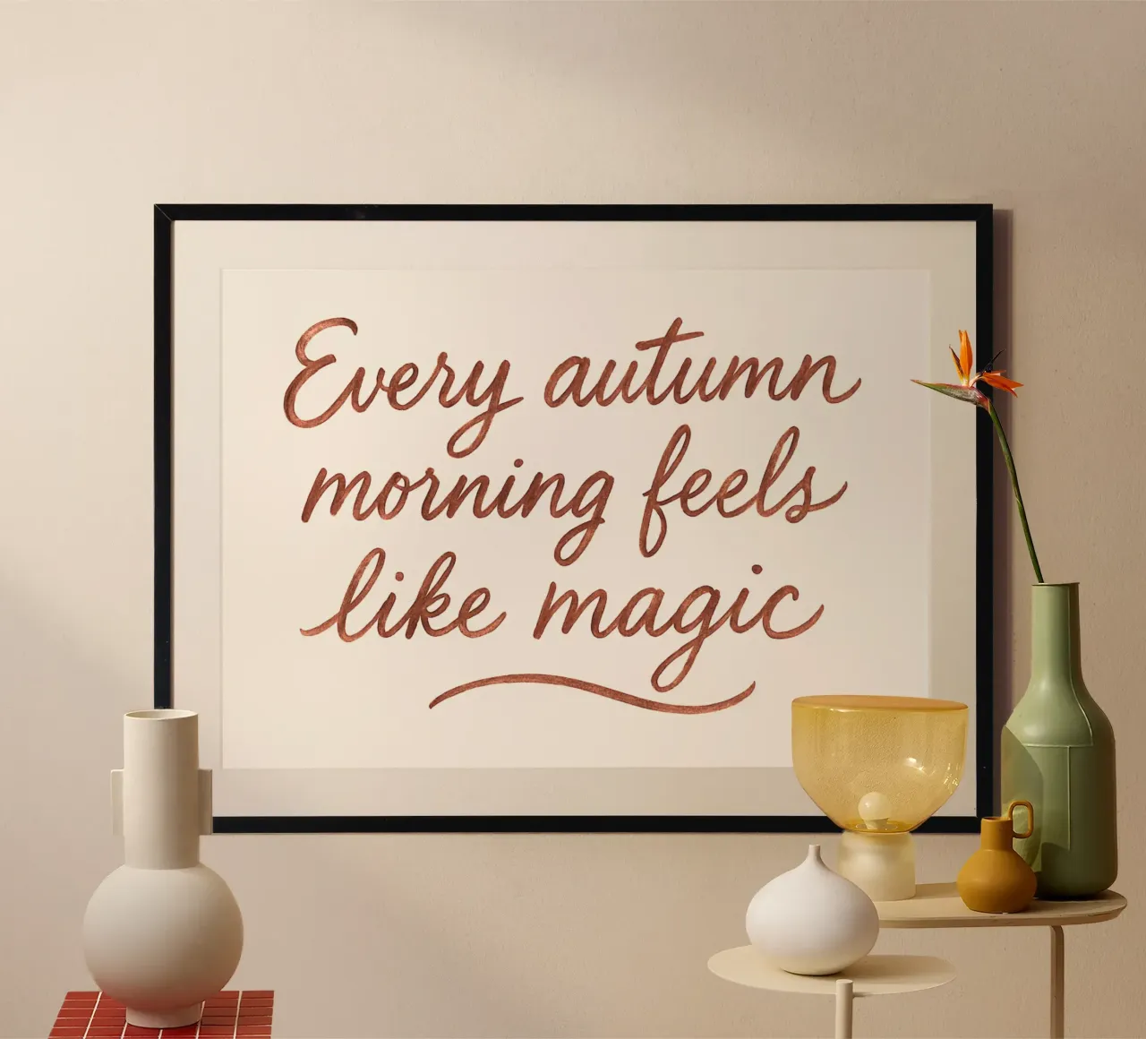 "L'autunno sembra magico" - Accogliente citazione autunnale poster da vintagepod