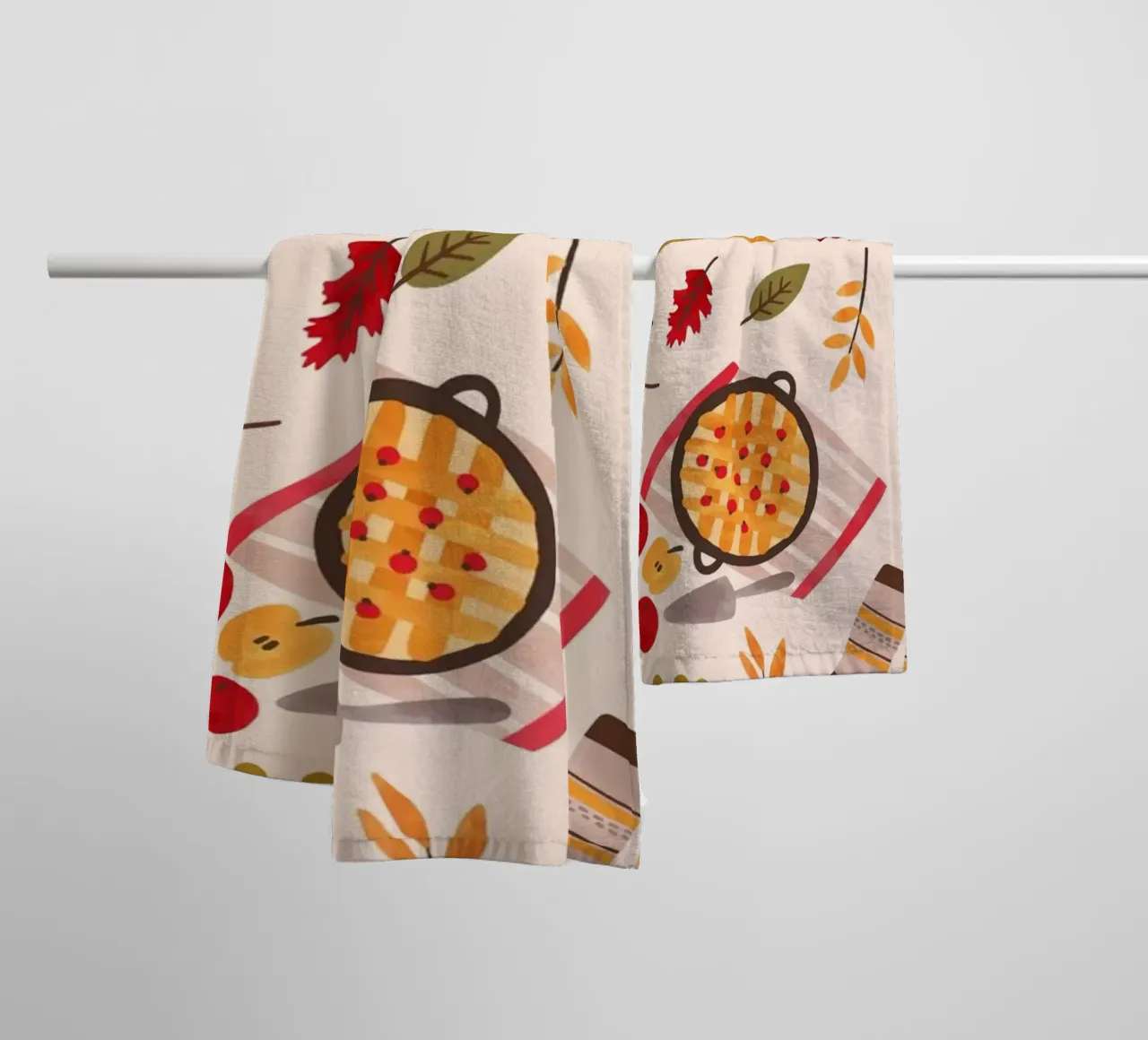 Herbst Ernte Nahtlose Muster - Herbst Vibes Kunst Handtuch von vintagepod