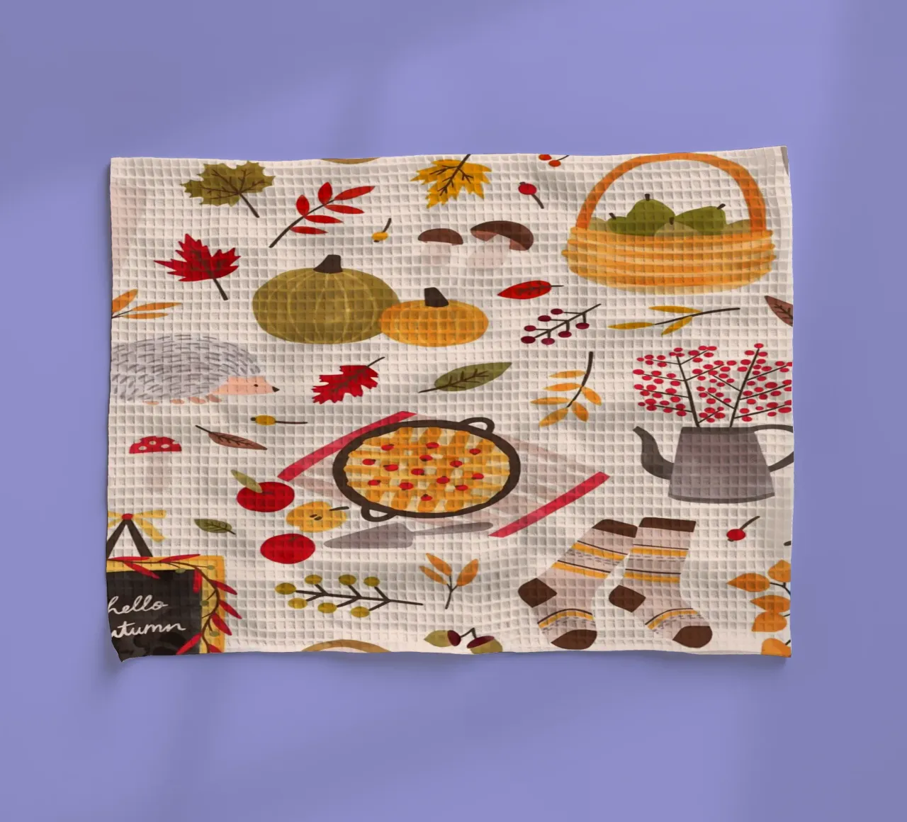 Motif sans couture Autumn Harvest - Fall Vibes Art torchon de vintagepod