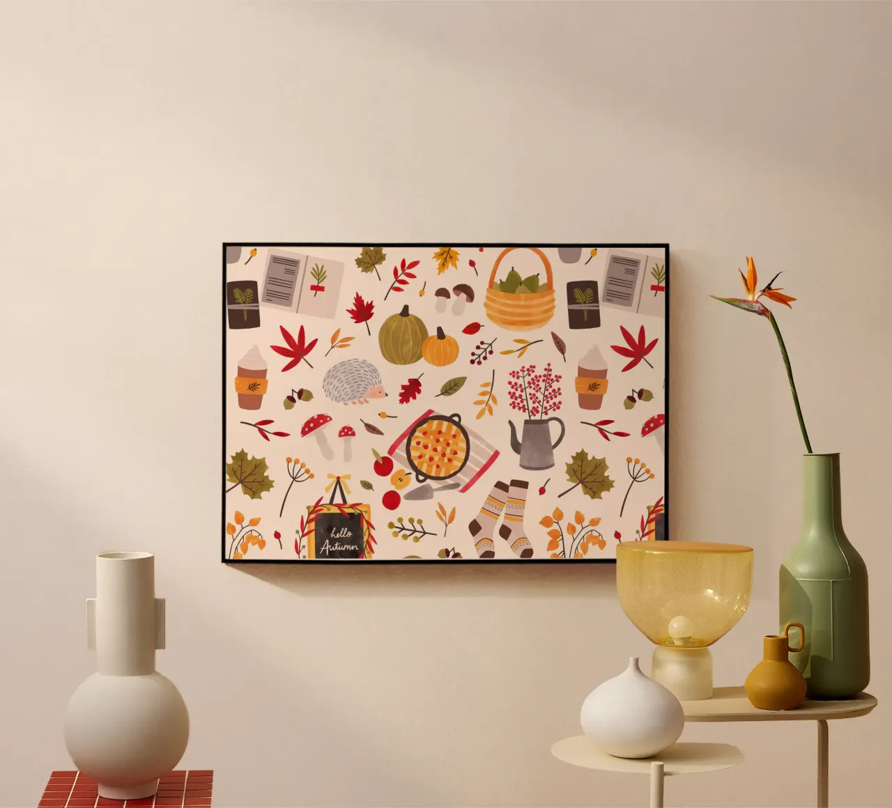 Herbst Ernte Nahtlose Muster - Herbst Vibes Kunst Acryl-Glas von vintagepod