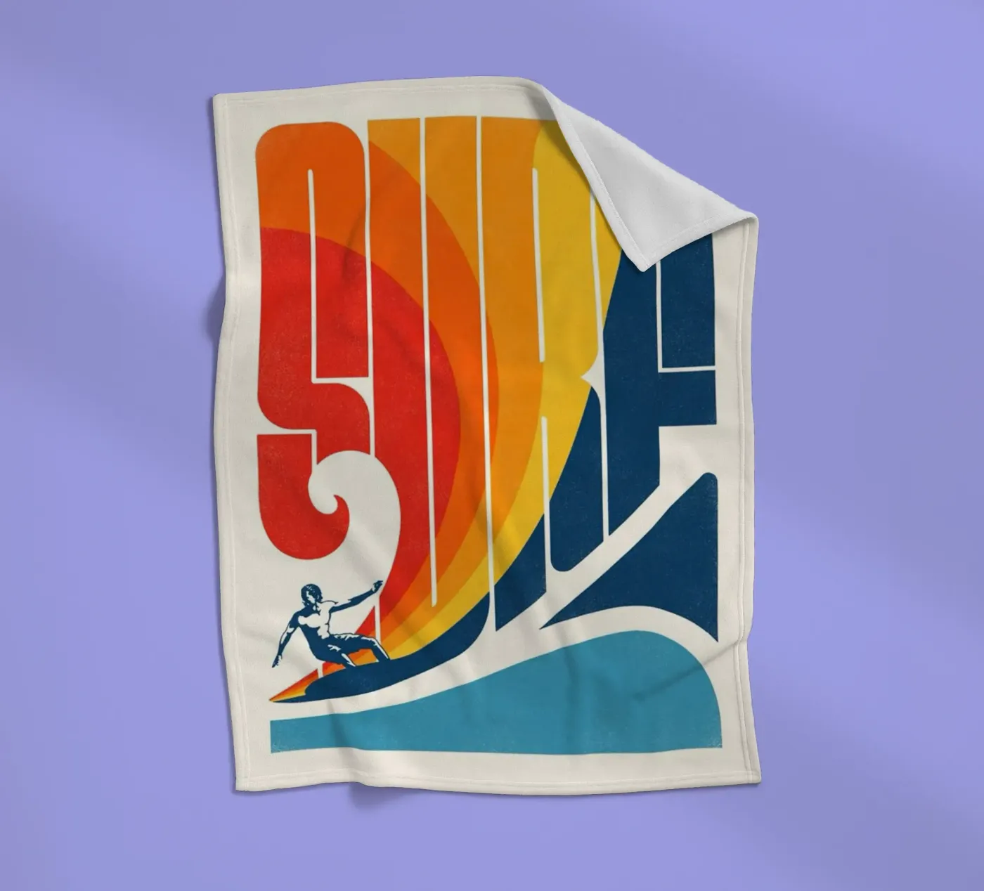De surfer fleecedeken van withandname