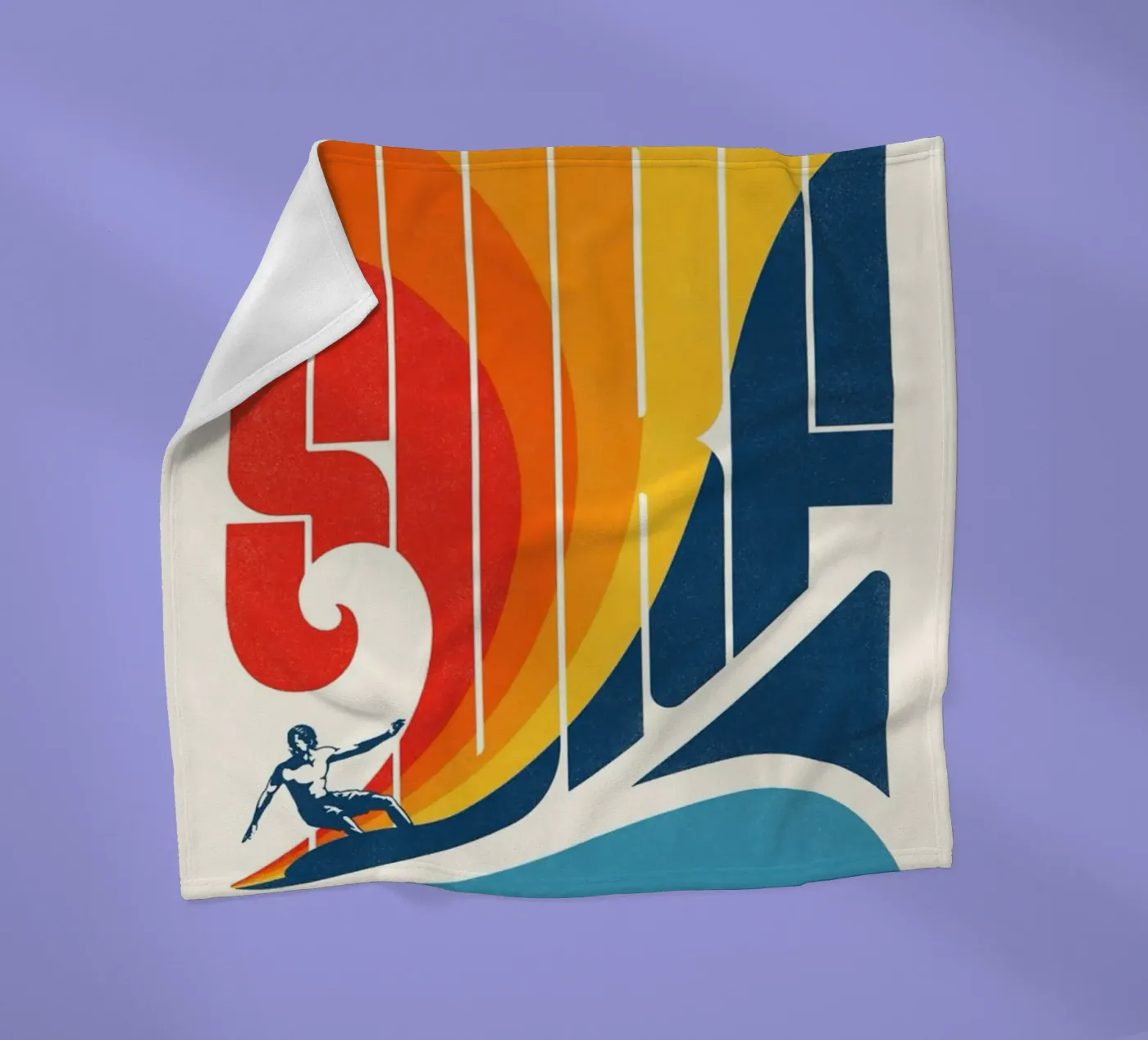 De surfer fleecedeken van withandname
