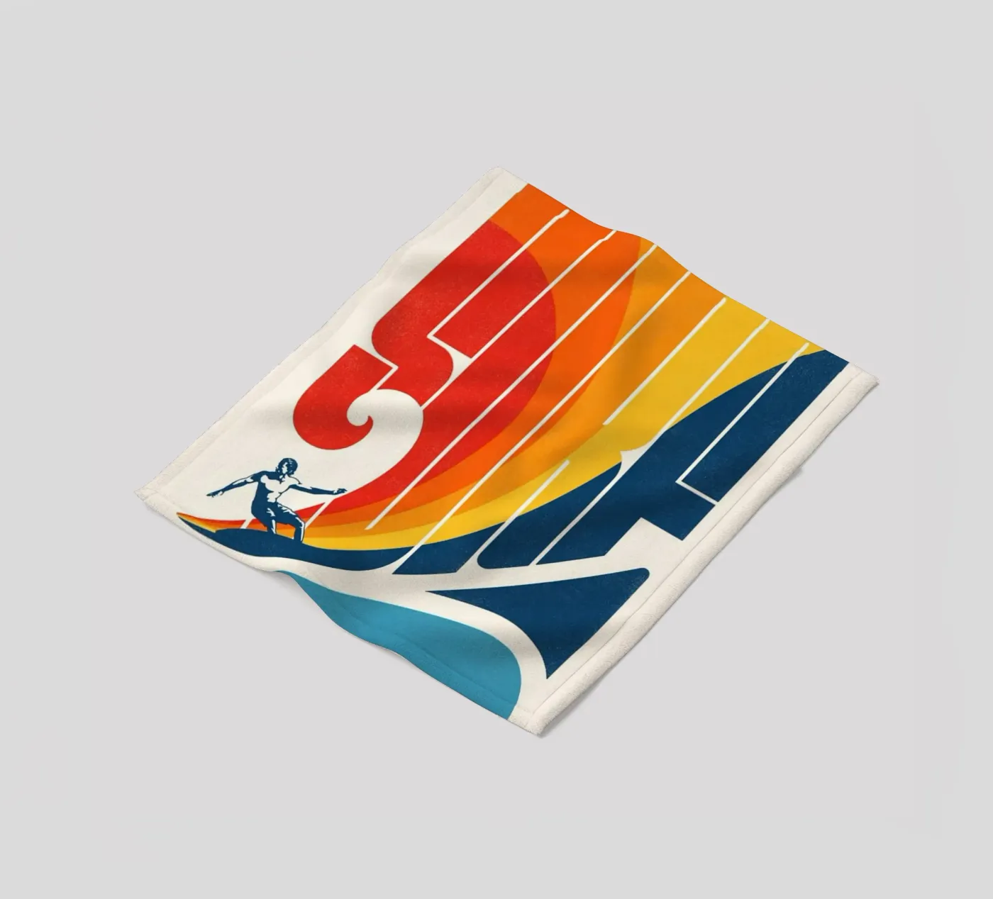 De surfer fleecedeken van withandname