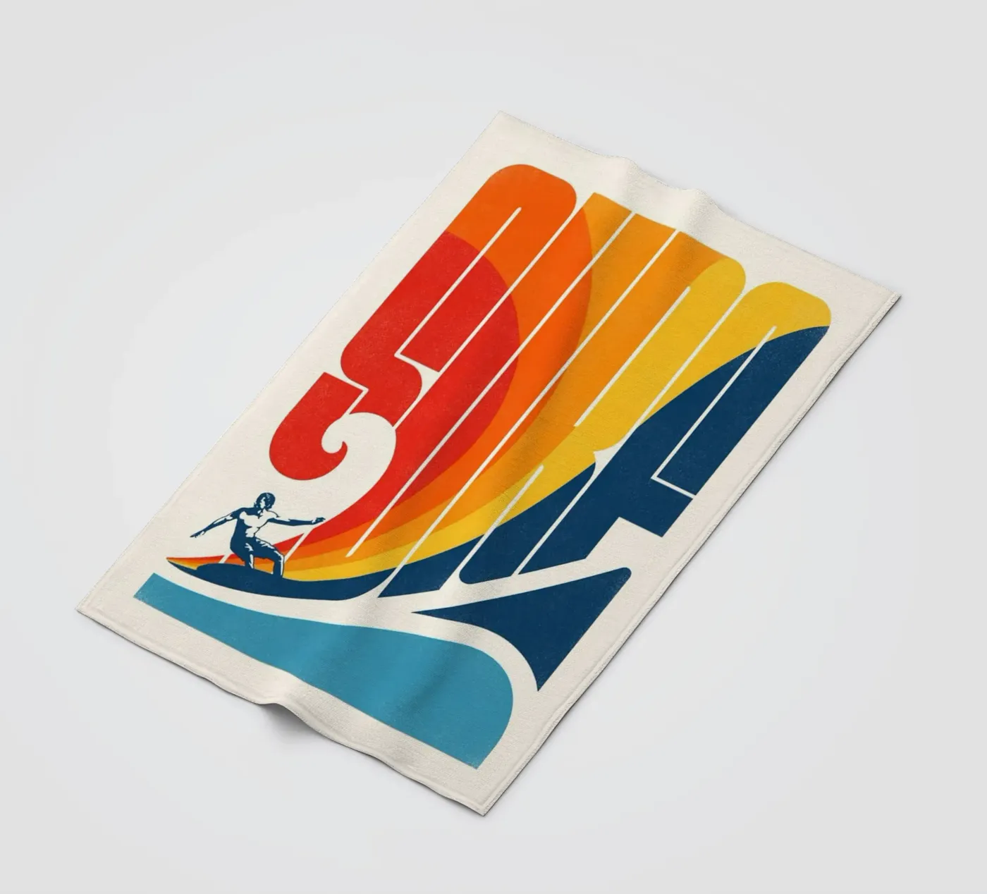 De surfer fleecedeken van withandname