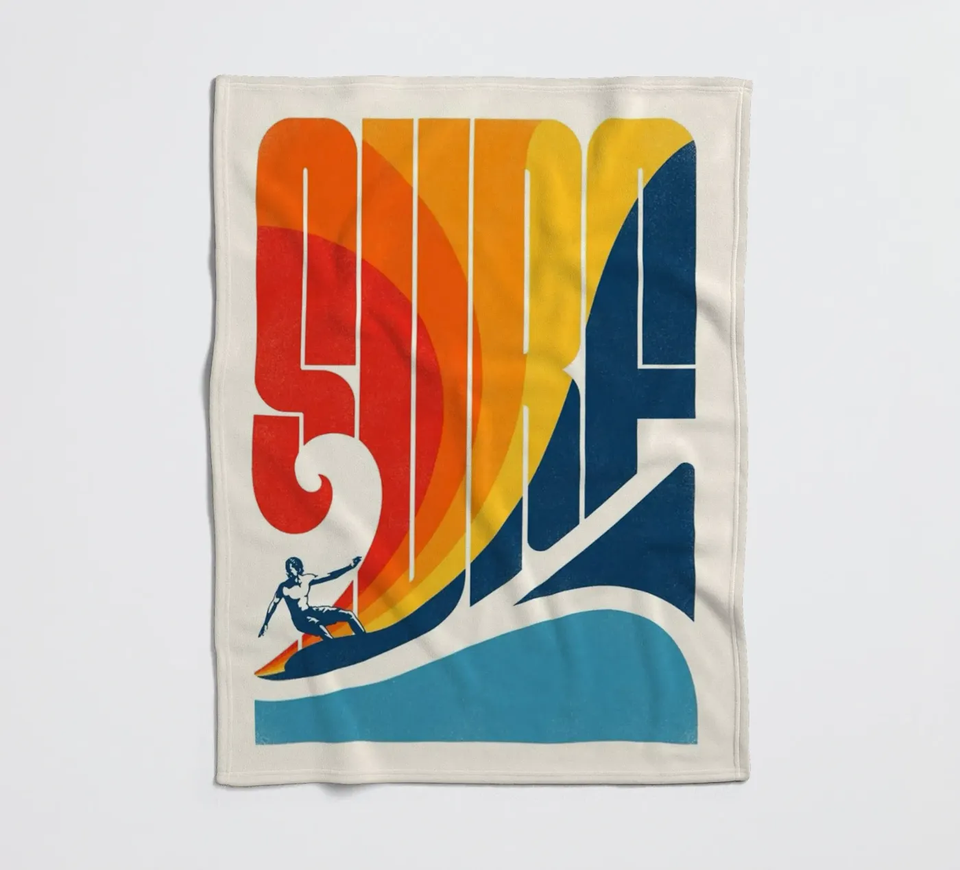 De surfer fleecedeken van withandname