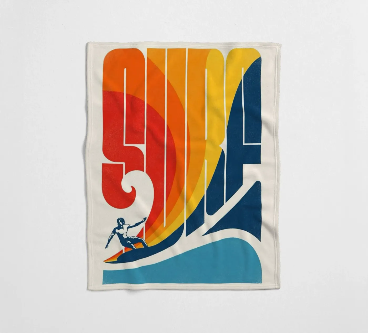 De surfer fleecedeken van withandname