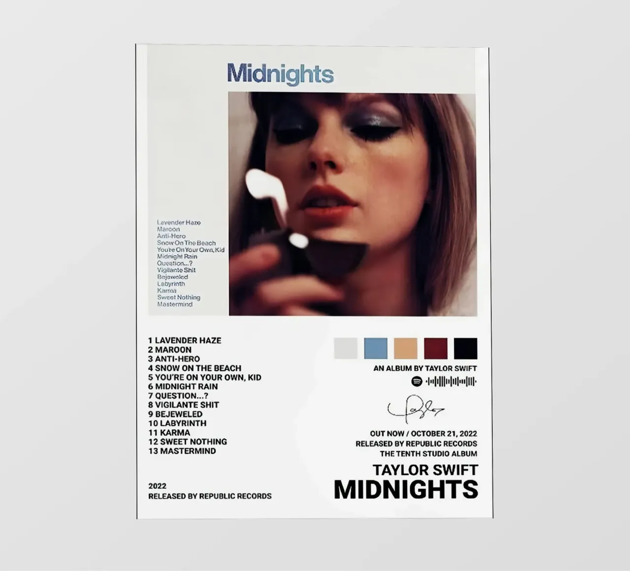 Taylor Swift Midnight pellicola backlit da Roronoa7