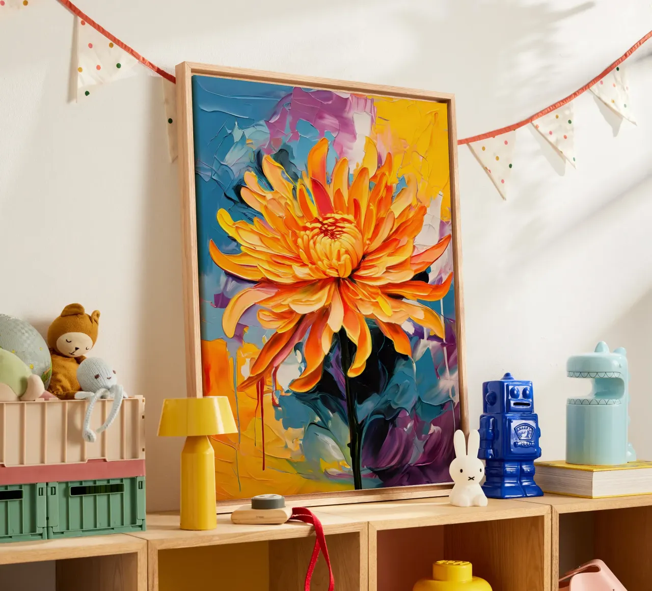 Chrysanthemum in Bloom canvas by Artistic-shop