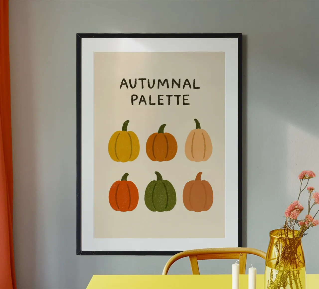 Herbstliche Kürbispalette - Gemütliche Herbstkunst Poster von vintagepod