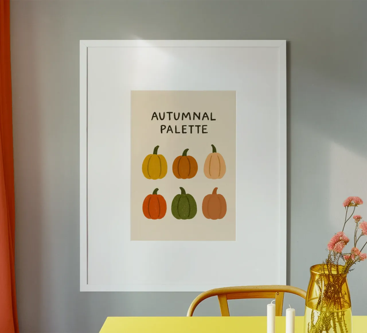 Herbstliche Kürbispalette - Gemütliche Herbstkunst Poster von vintagepod