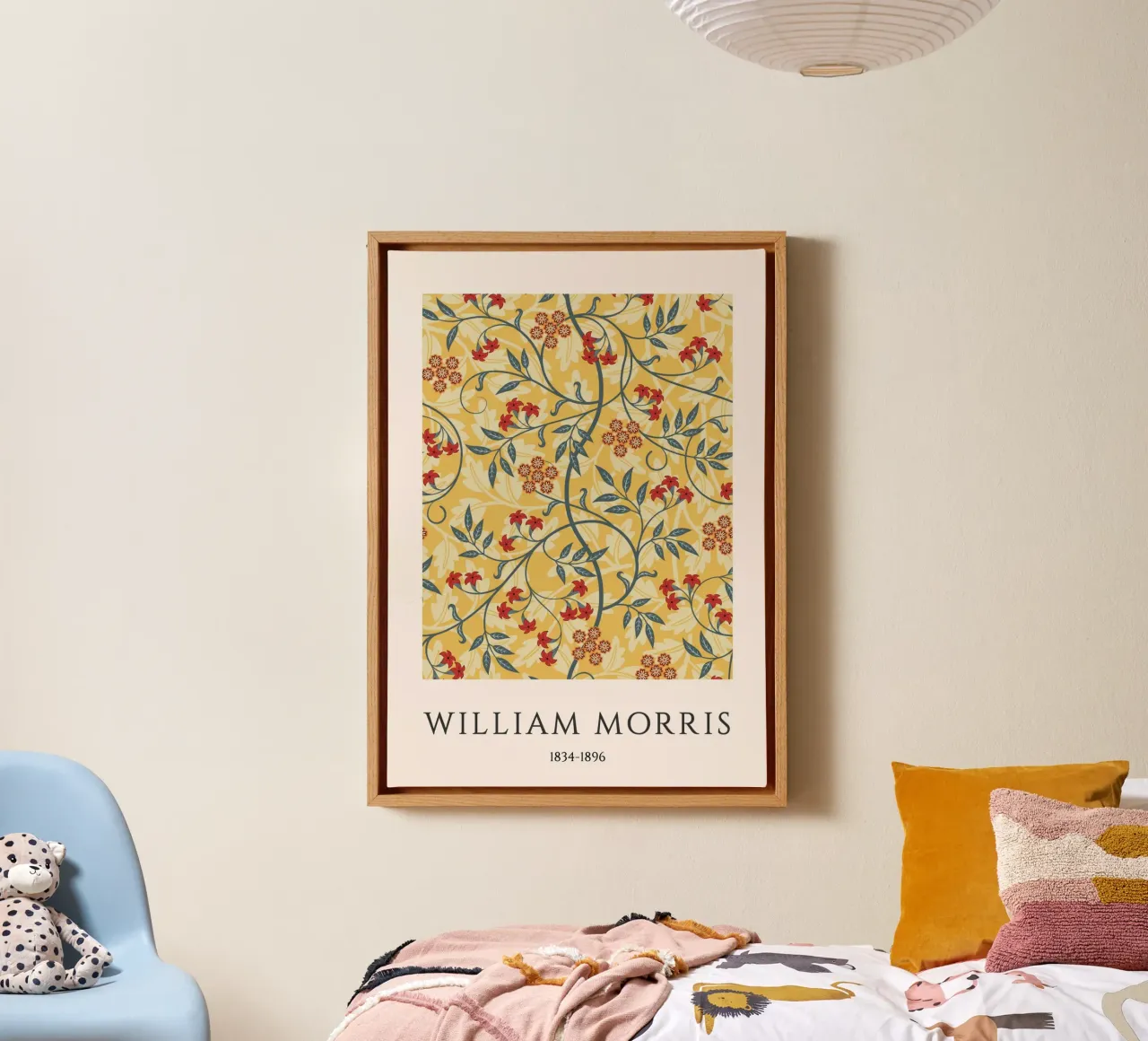 Motivo floreale di William Morris - Arti e Mestieri tela con Cornice a cassetta da vintagepod