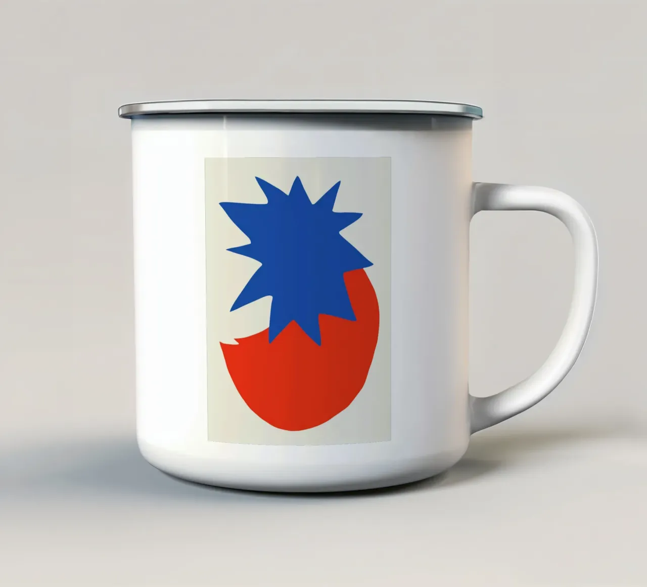 Taglio blu e rosso tazza in smalto da Little Dean
