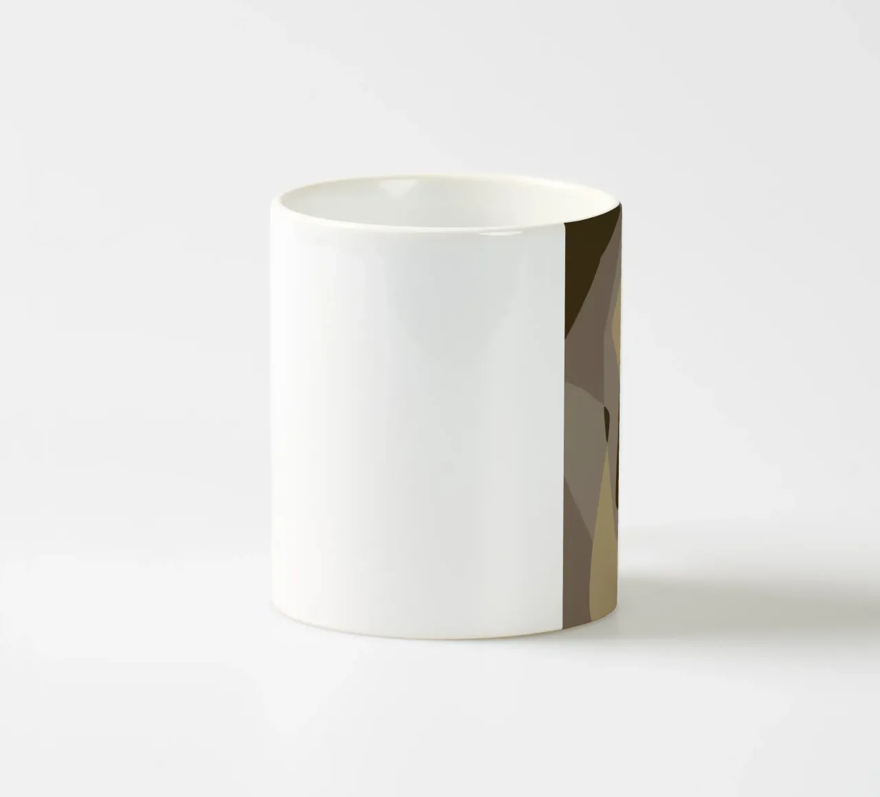 Matgrijs abstract keramische mok van Little Dean