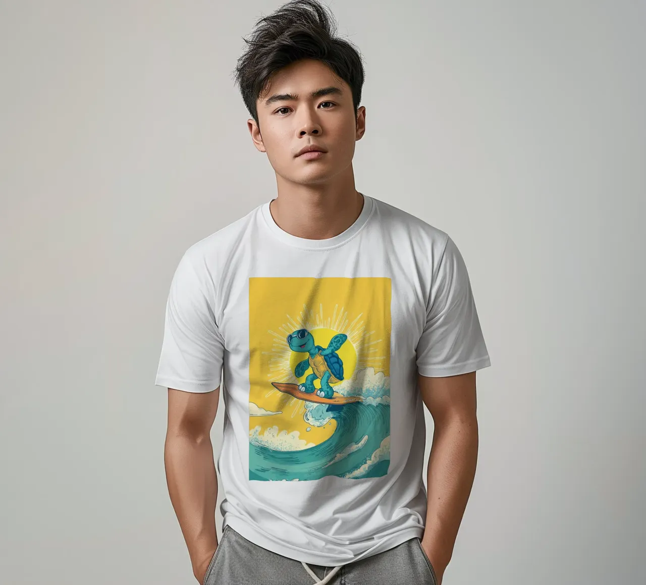 Turtle on the Waves t-shirt da Kiara