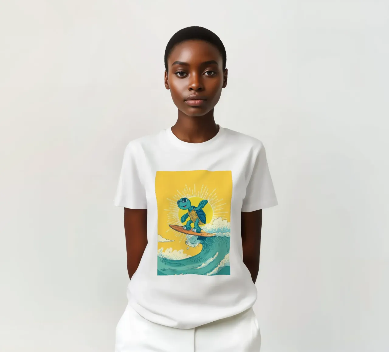 Turtle on the Waves t-shirt da Kiara