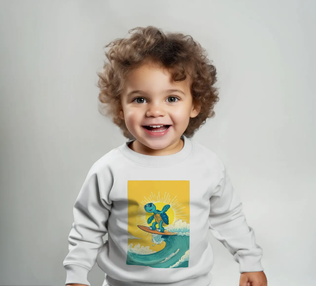Turtle on the Waves baby sweatshirt by Kiara