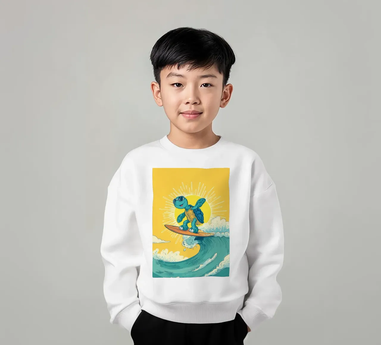 Turtle on the Waves sudadera para niño de Kiara