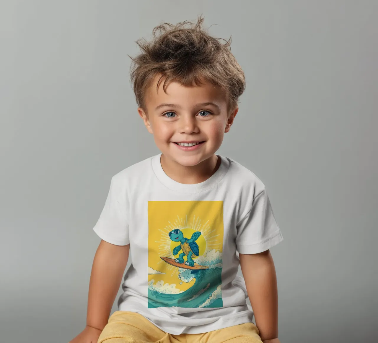 Turtle on the Waves t-shirt bambini da Kiara