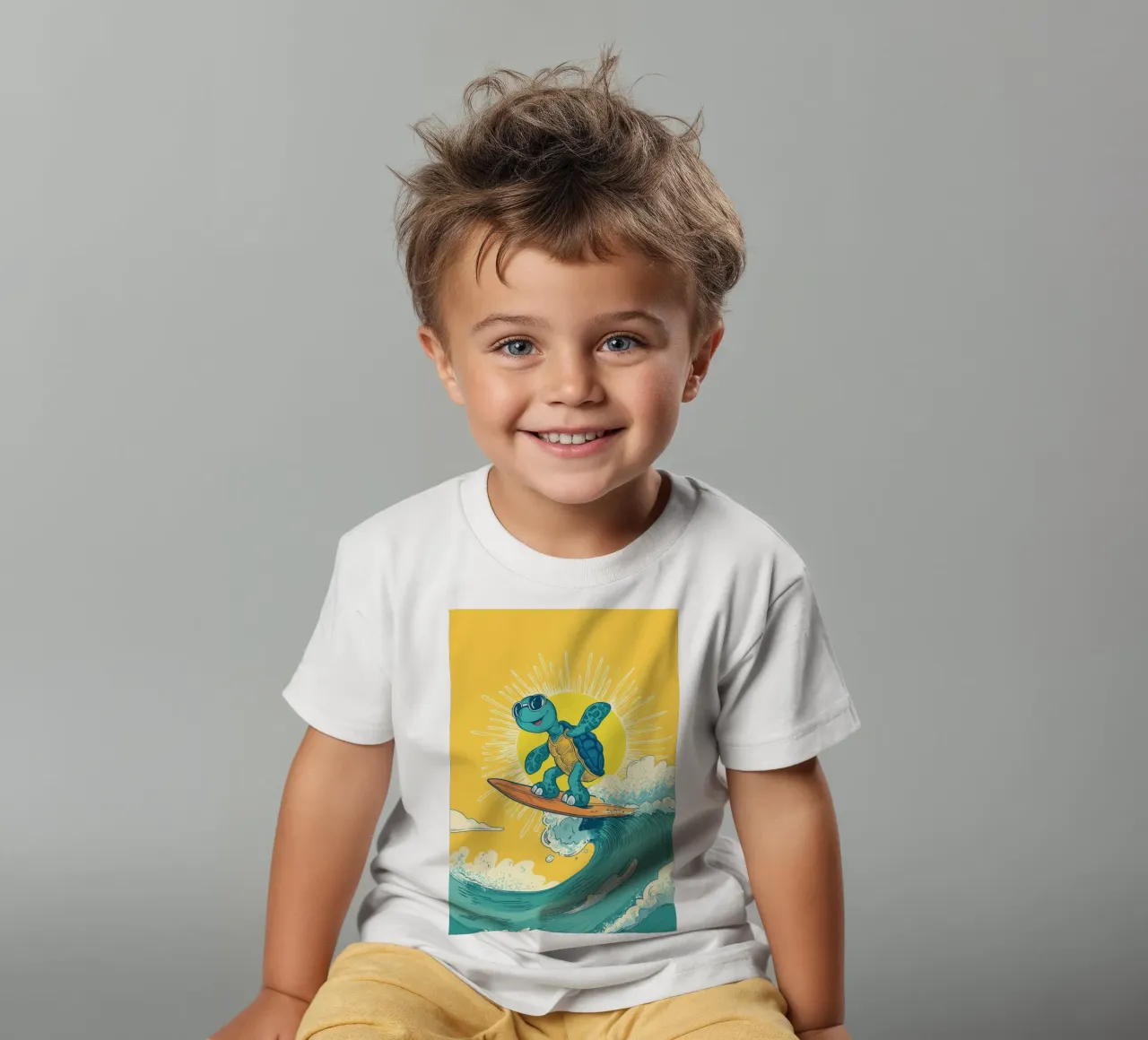 Turtle on the Waves t-shirt bambini da Kiara