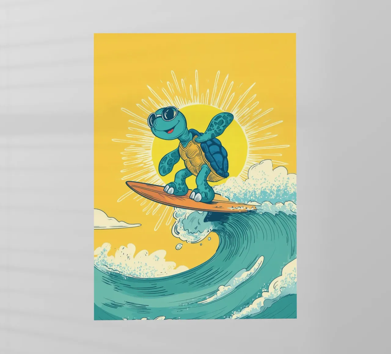 Turtle on the Waves pellicola backlit da Kiara