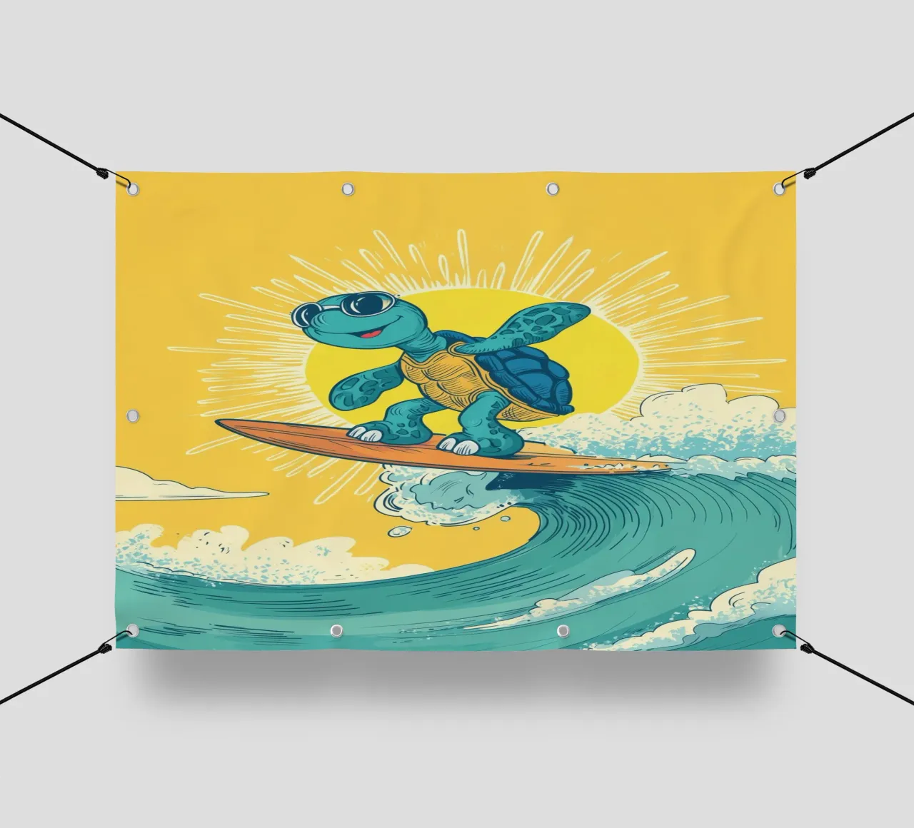 Turtle on the Waves telo in pvc da Kiara