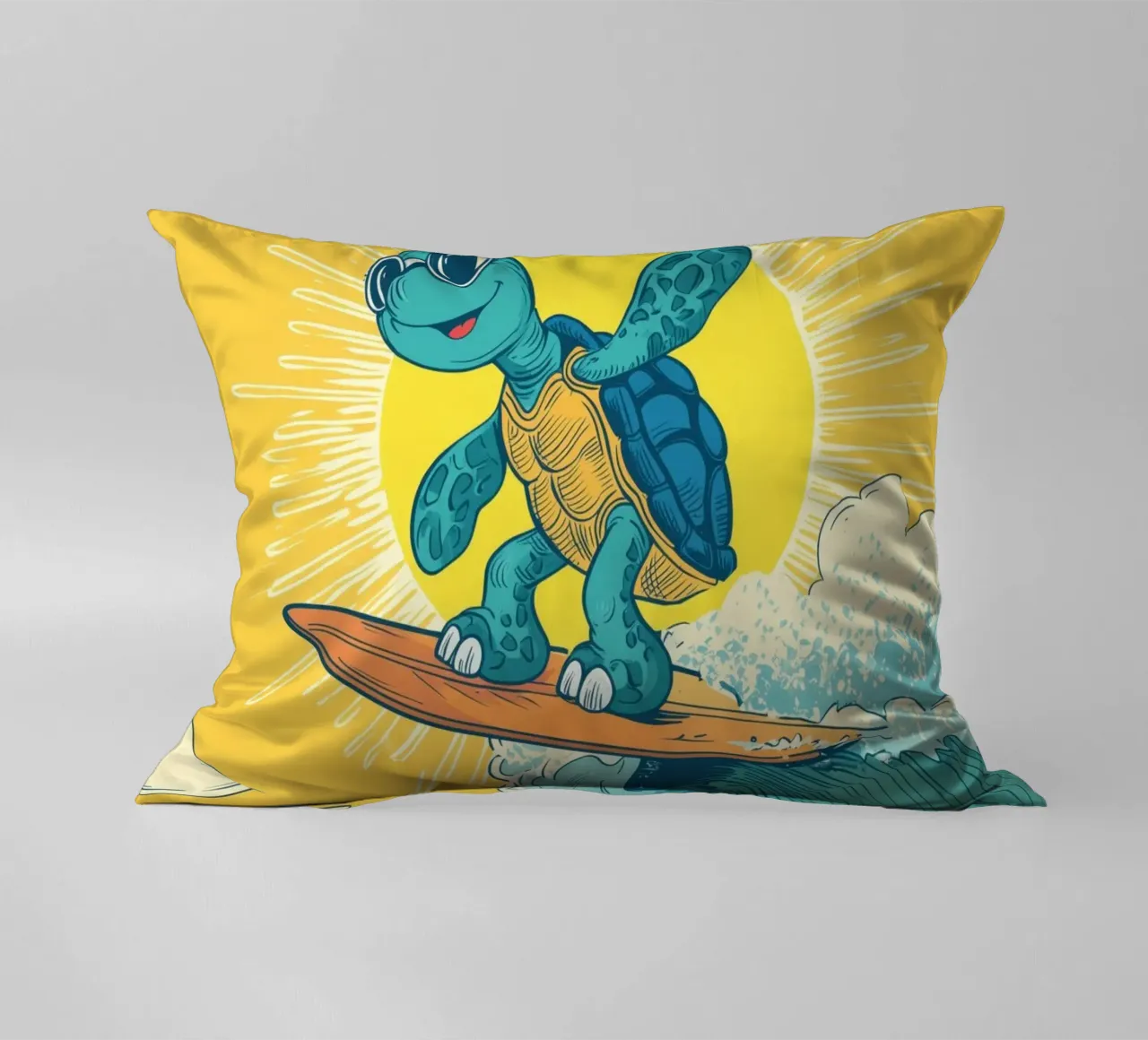 Turtle on the Waves cuscino da Kiara