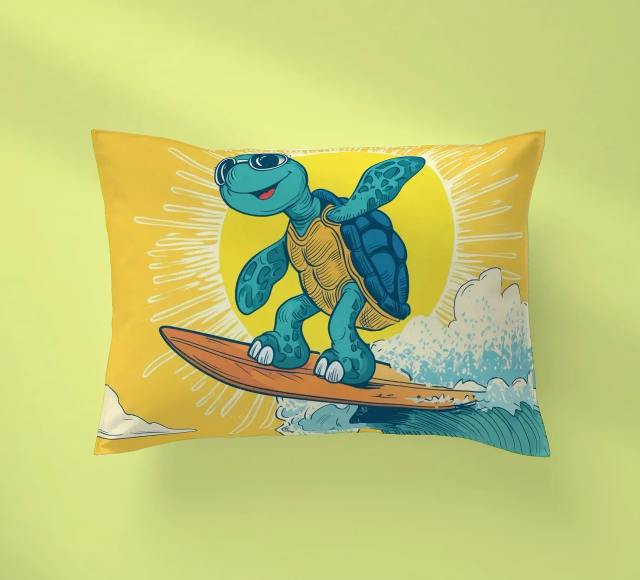 Turtle on the Waves cuscino da Kiara