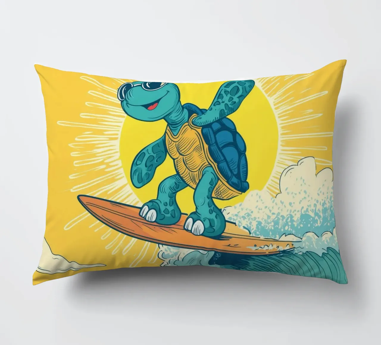 Turtle on the Waves cuscino da Kiara