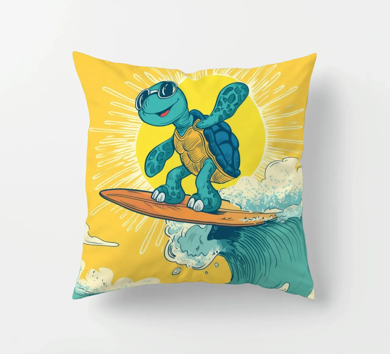 Turtle on the Waves cuscino da Kiara