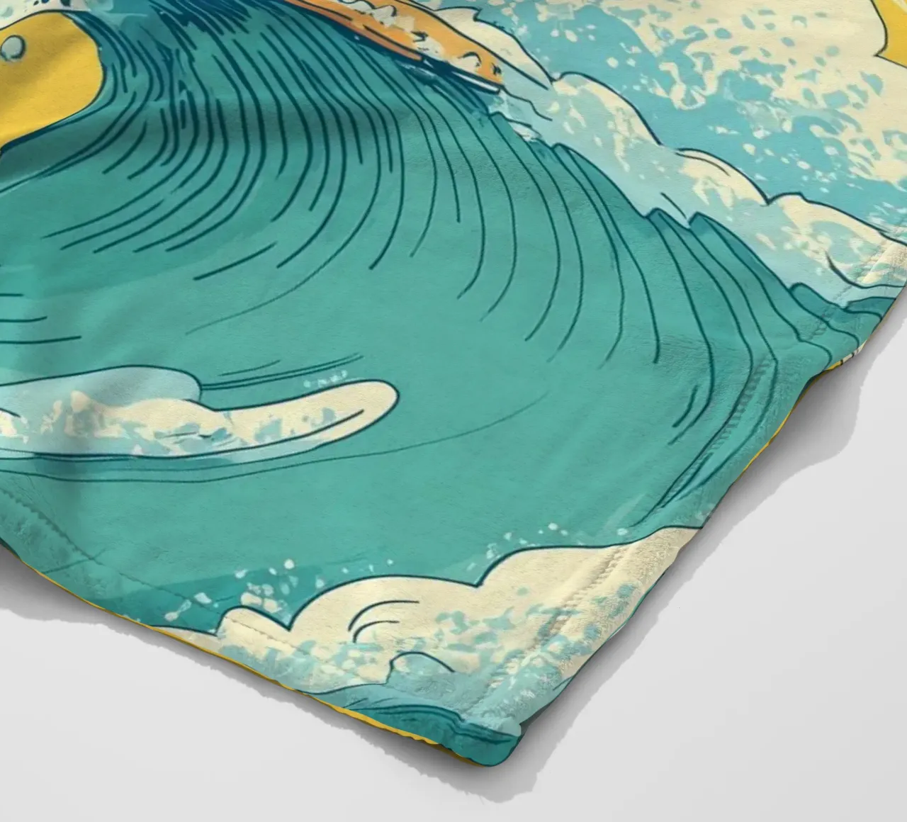 Turtle on the Waves coperta in pile da Kiara