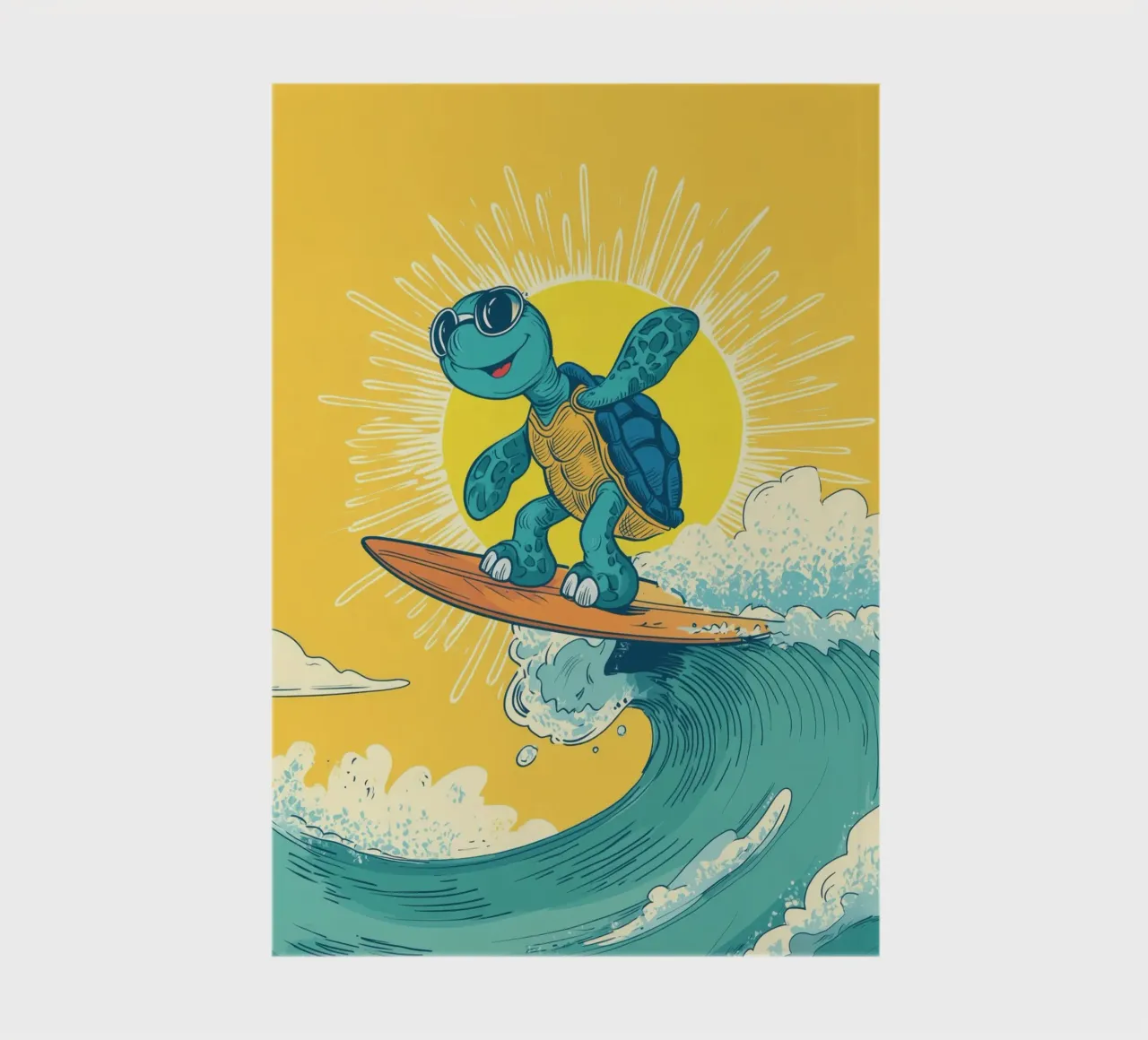 Turtle on the Waves notebook by Kiara