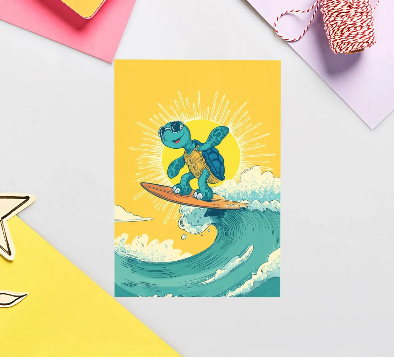 Turtle on the Waves adesivo da Kiara