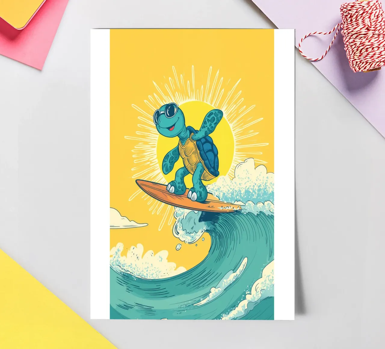 Turtle on the Waves Stickerbogen von Kiara