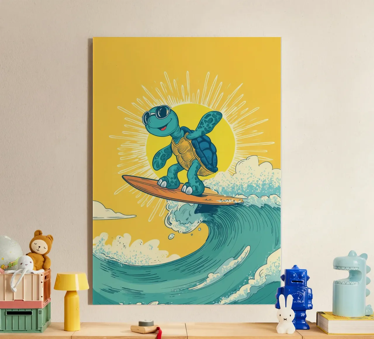 Turtle on the Waves acrylic glass by Kiara