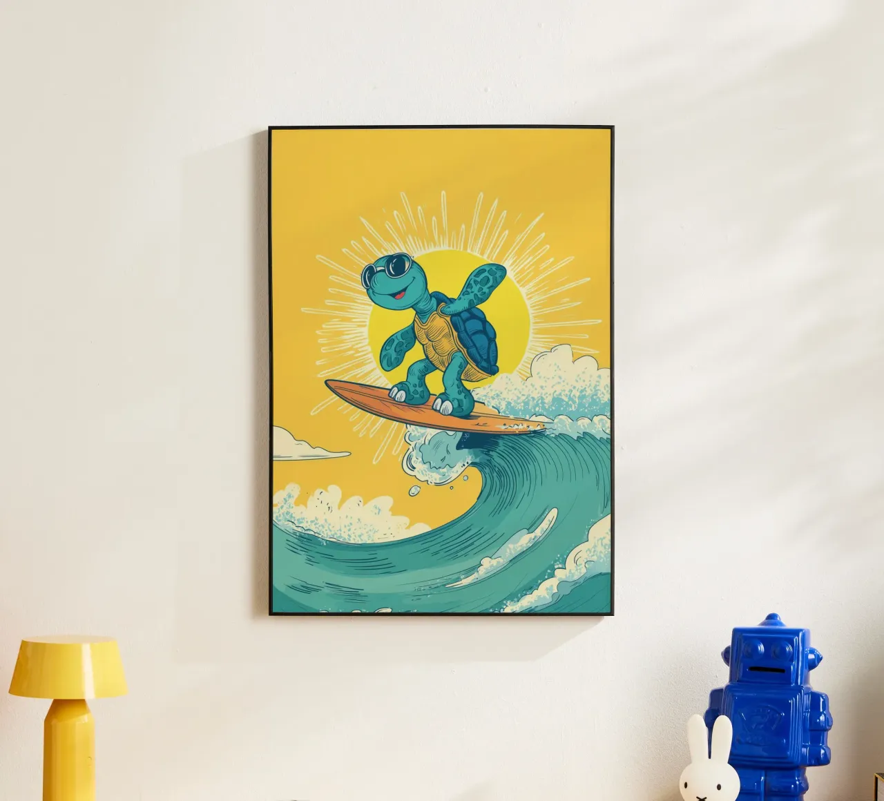 Turtle on the Waves alluminio dibond da Kiara