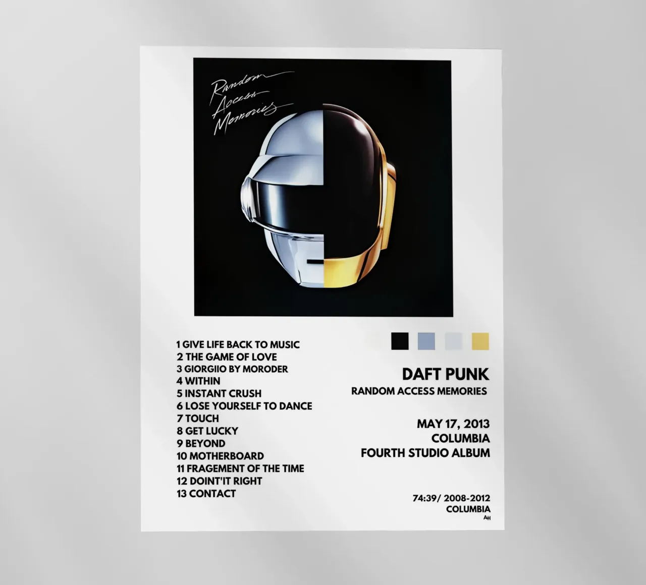 Daft Punk Random Acces Memories pellicola backlit da Roronoa7