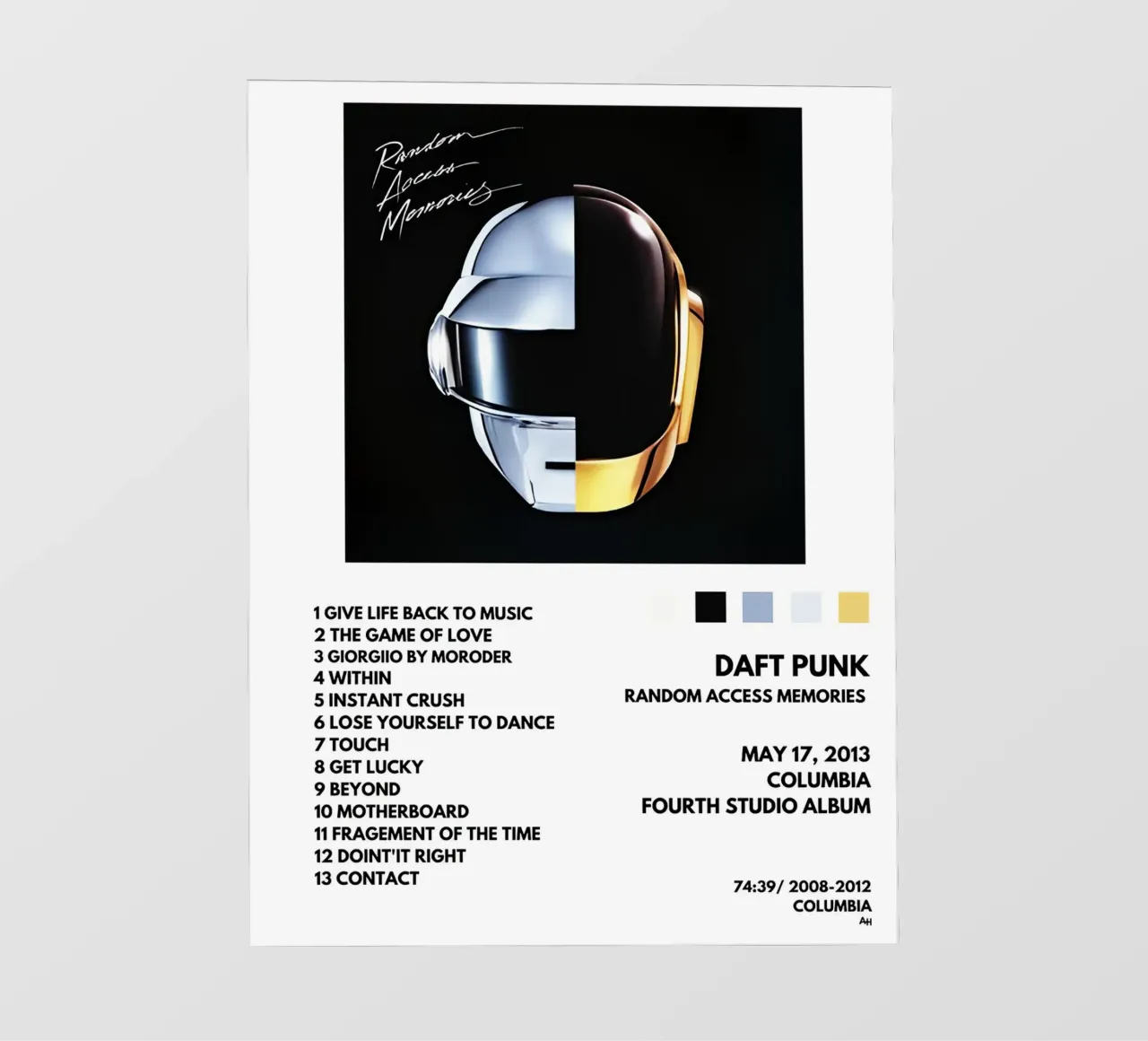 Daft Punk Random Acces Memories pellicola backlit da Roronoa7