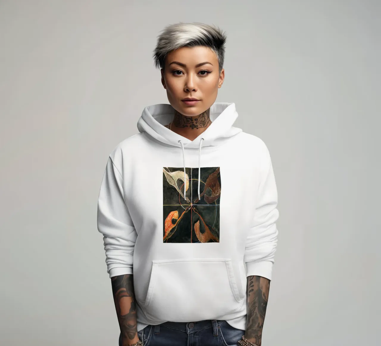 Hilma Af Klint - Il cigno n. 06 Gruppo Ix-suw felpa con cappuccio da William Store