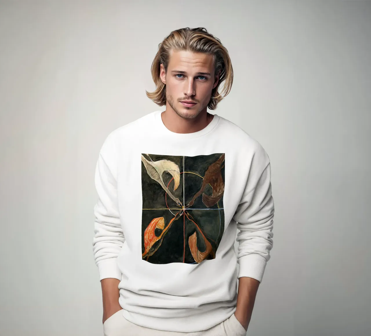 Hilma Af Klint - The Swan No. 06 Group Ix-suw sweatshirt by William Store