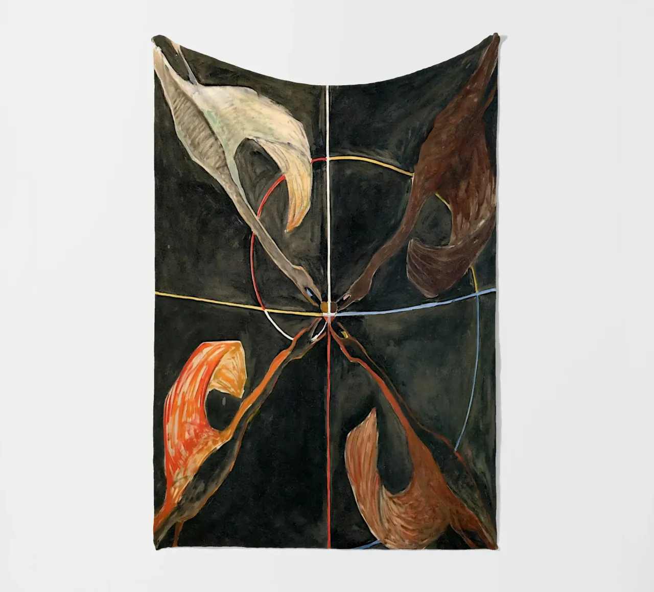 Hilma Af Klint - Il cigno n. 06 Gruppo Ix-suw coperta in pile da William Store