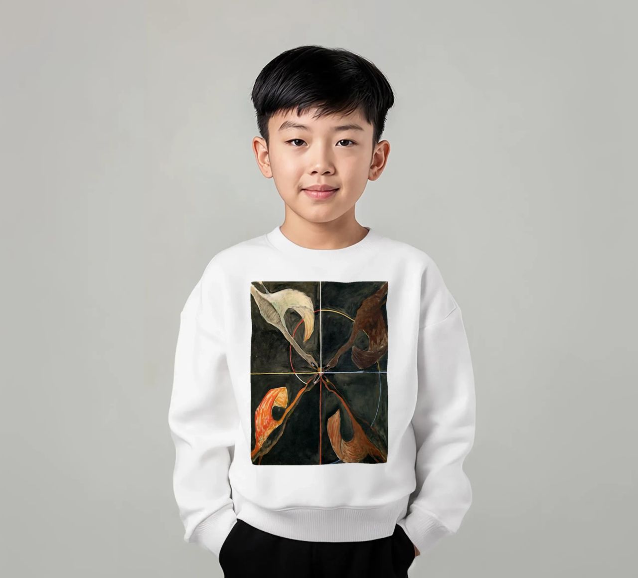 Hilma Af Klint - Il cigno n. 06 Gruppo Ix-suw felpa bambino da William Store