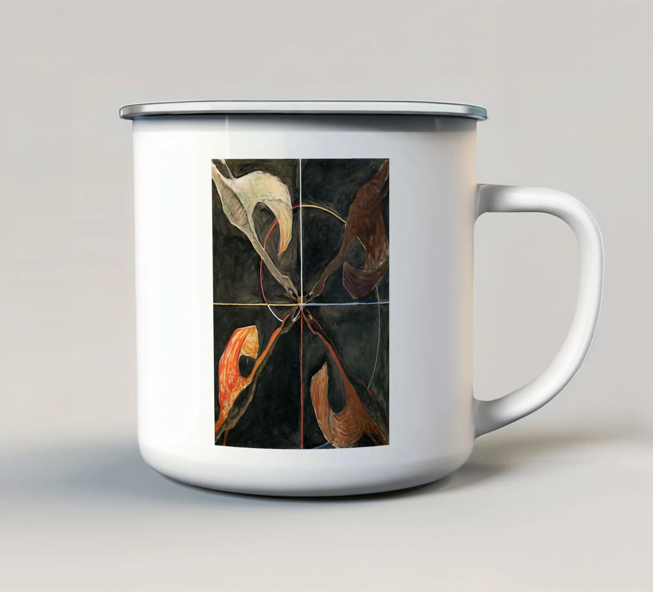 Hilma Af Klint - Il cigno n. 06 Gruppo Ix-suw tazza in smalto da William Store