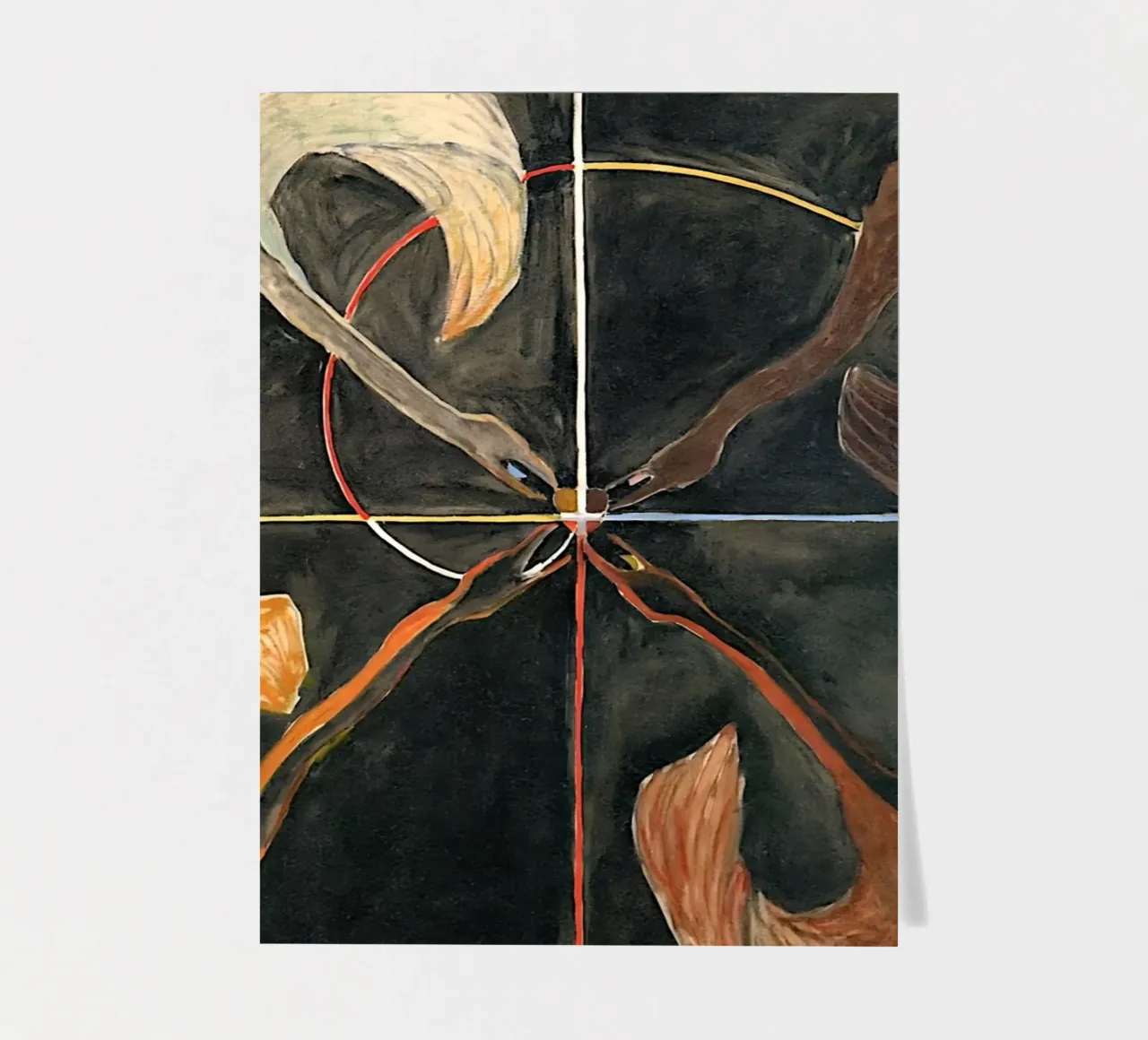 Hilma Af Klint - Le cygne n° 06 Groupe Ix-suw planche autocollant de William Store