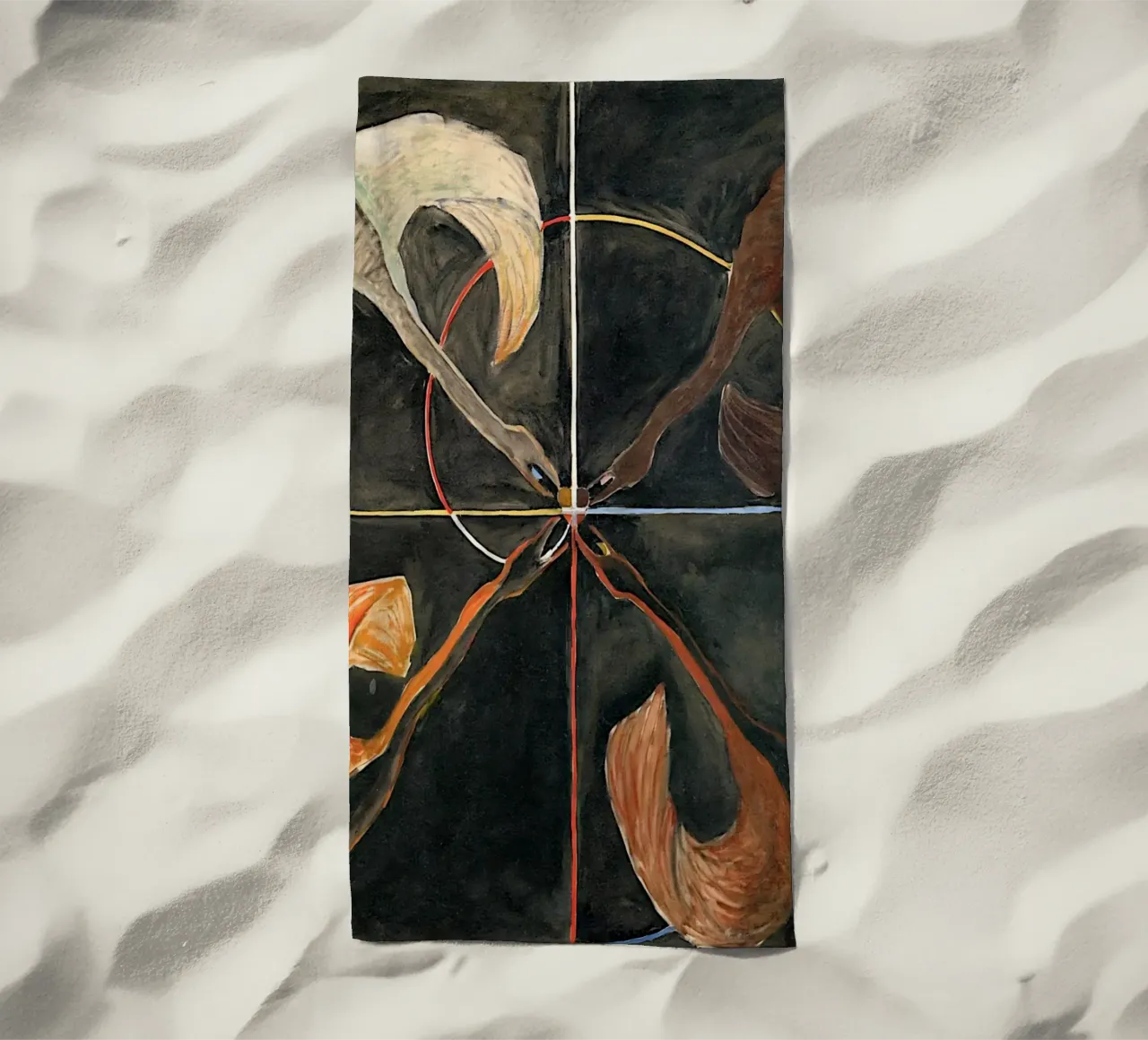 Hilma Af Klint - Il cigno n. 06 Gruppo Ix-suw telo mare da William Store