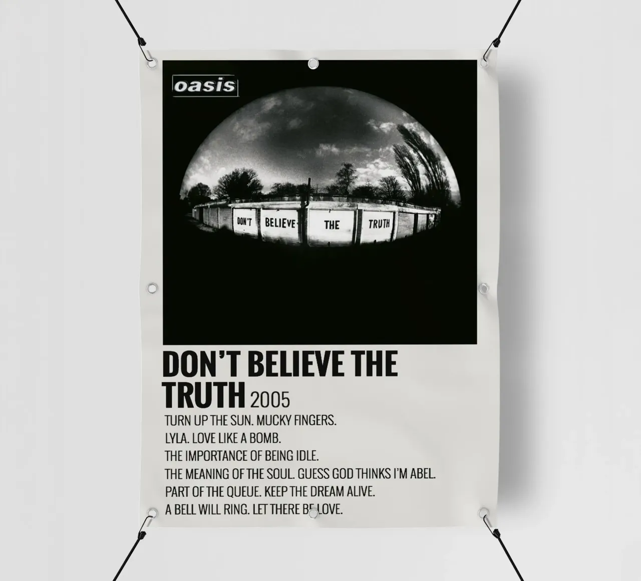 Oasis Don't Belive The Truth telo in pvc da Roronoa7