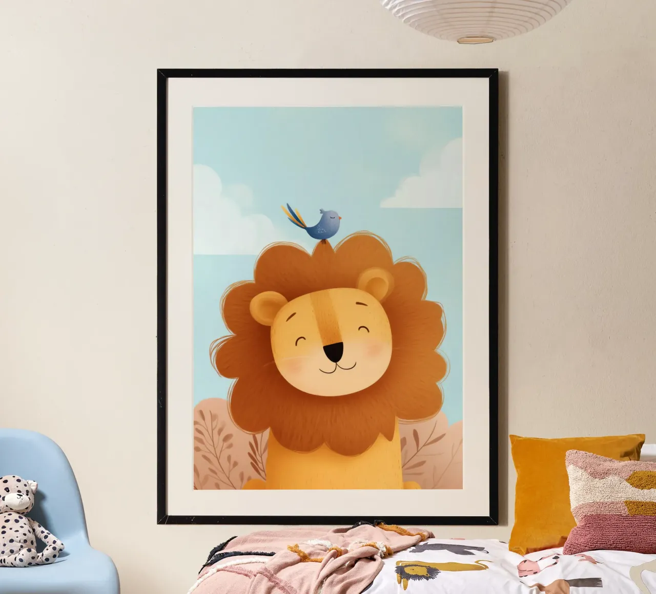 Lion & Little Bird poster con telaio in plastica da Kiara