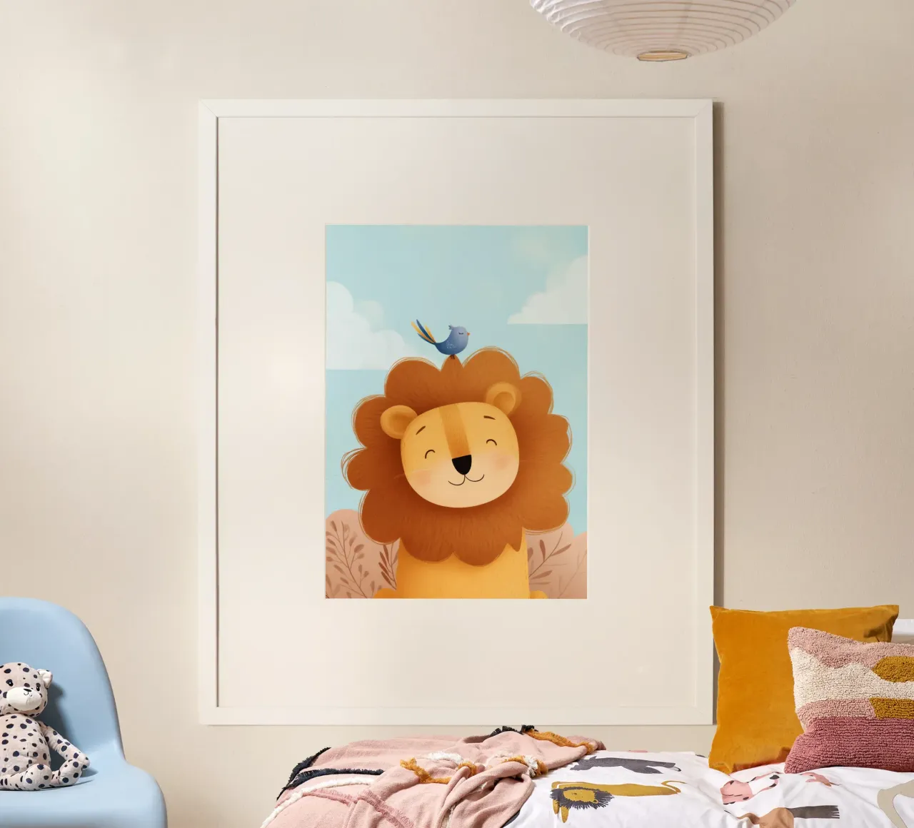Lion & Little Bird poster con telaio in plastica da Kiara