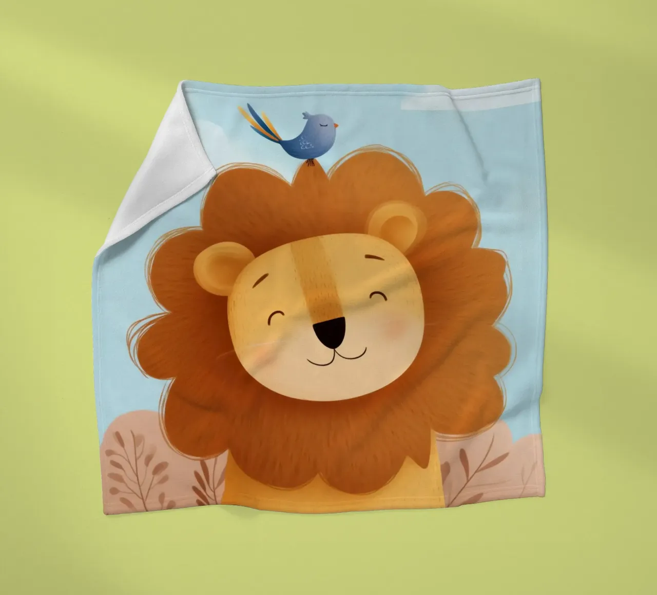 Lion & Little Bird coperta in pile da Kiara