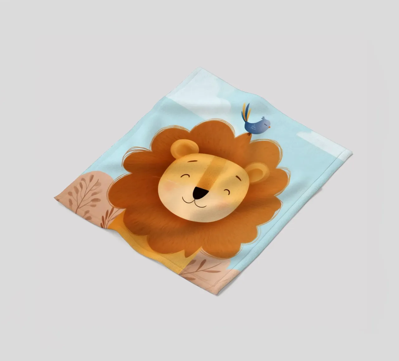 Lion & Little Bird coperta in pile da Kiara