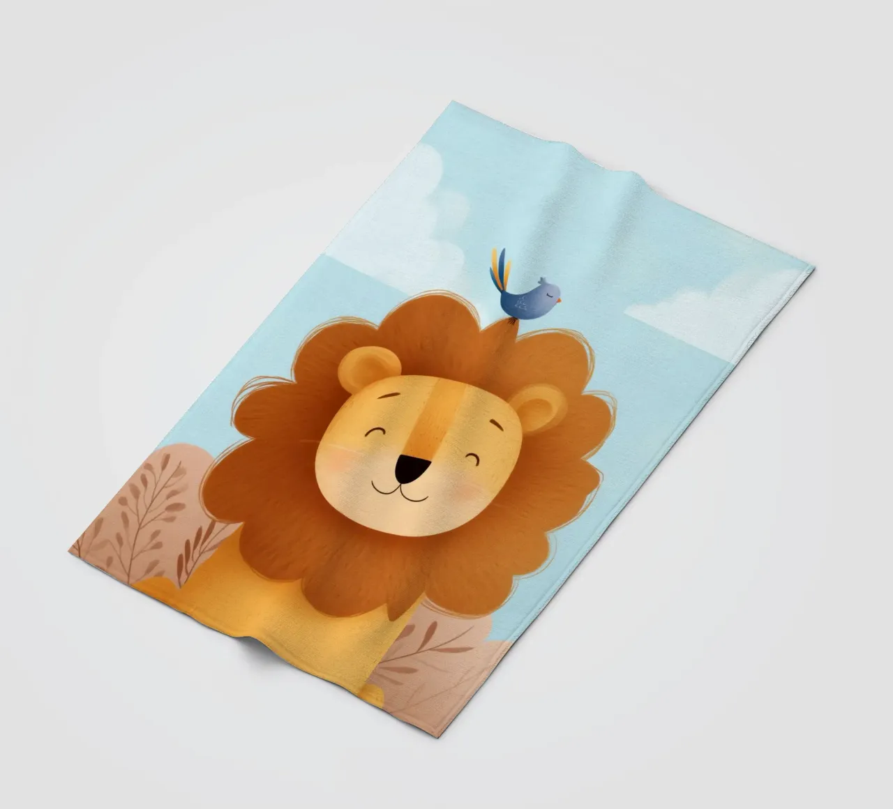 Lion & Little Bird coperta in pile da Kiara